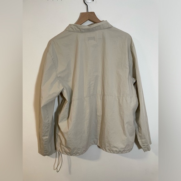 J Crew Pullover Jacket Lightweight Velcro Closure Beige Size Large Unisex - Picture 6 of 9